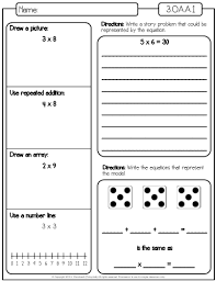 This Is A Set Of Worksheets For The Third Grade Math Standard 3 Oa A 1 Which Is Interpret Products O Third Grade Math 3rd Grade Math Multiplication Worksheets