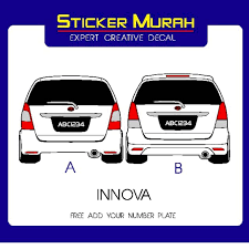 Dah sudsh, tampal kat cermin. Stiker Kereta Stiker Belakang Kereta Innova Shopee Malaysia