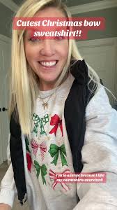Cutest christmas bow sweatshirt!!! So stinking cute yall! Snag ittttt!!!  🎀🎁🎄🎅🏻🤶🏻#giftideas #tiktokshop #tiktokmademebuyit  #tiktokshopblackfriday #tiktokshopcybermonday #OOTD #tiktokshop ...