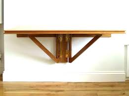 Wooden table on red modern kitchen bench interior background. Wall Mounted Table Wild Country Fine Arts