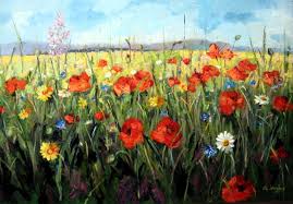 See more ideas about flower painting, flower art, floral art. Field Of Flowers Painting By Gheorghe Iergucz Artmajeur