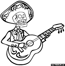 Dia de los santos, or all saints day, is celebrated throughout latin america as a reaffirmation of life and a way to honor saints and the dead. Dia De Los Muertos Online Coloring Pages Page 1 Skull Coloring Pages Online Coloring Pages Coloring Pages