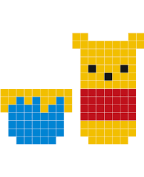 W The Pooh Stickers Muraux Stickaz Pixel Art Minecraft Pixel Art Pixel Art Templates