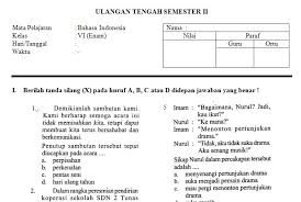 Soal uts mata kuliah bahasa indonesia. Download Contoh Soal Uts Sd Mi Kelas Vi Semester 2 Mata Pelajaran Bahasa Indonesia Tahun Ajaran 2016 2017 Format Microsoft Word Operator Sekolah