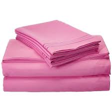 Elegant Comfort 4 Piece Light Pink Solid Microfiber Full Sheet Set V01 F Lghtpink The Home Depot