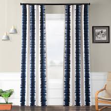 Exclusive Fabrics Furnishings Semi Opaque Flambe Blue Blackout Curtain 50 In W X 108 In L Panel Curtains Panel Curtains Blue Blackout Curtains