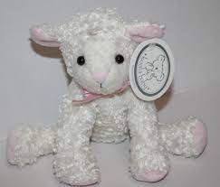 Babies R Us Koala Baby Lamb 9 Sheep Pink Bow Ear Plush Stuffed Rattle Soft Toy Koalababy Easter Plush Baby Lamb Koala Baby
