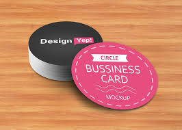 Download Circle Business Card Mockup Psd Circle Business Cards Business Cards Mockup Psd Business Card Psd