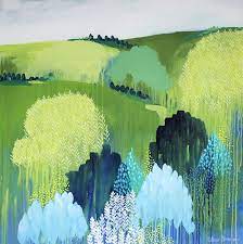 Exquisite Paintings Render The Beauty Of Nature In Drips Dots And Dazzling Color Abstract Art Landscape Abstract Painting Painting