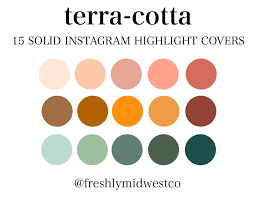 Terra Cotta Instagram Highlight Covers Solid Color Instagram Etsy Color Palette Design Color Inspo Color Palette