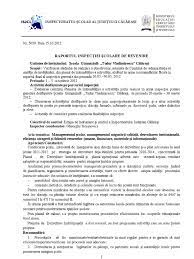 Raport inspectie curenta _ gradul i _ anexa 10_ om 5561_2011 (70.5k). Raport Inspectie De Revenire Tudor Vladimirescu