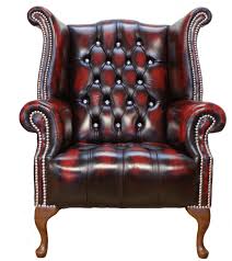 I Would Sit Here Whenever I M In My Once Upon A Time Mode Oxblood Leather Chesterfield Furniture Wing Chair Queen Anne Chair