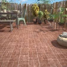 Carrelage Sol Et Mur Rouge Brique Effet Terre Cuite Rocaille L 32 5 X L 32 5 Cm Leroy Merlin Carrelage Exterieur Carrelage Carrelage Sol