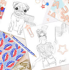 They're a fun activity for the whole family and make great decorations for your home. 4th Of July Coloring Pages By Masha Studio Thehungryjpeg Com