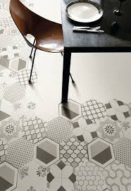 Random Pattern Tile Hexagon Bathroom Floor Tiles Flooring Modern Tile Designs