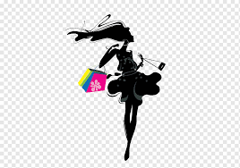 Shopping Silhouette Girl Illustration Fashion Queen Cartoon Silhouette Cartoon Character Fashion Girl Computer Wallpaper Png Pngwing Desktop wallpaper anime girl, lanterns, silhouette, lonely. shopping silhouette girl illustration