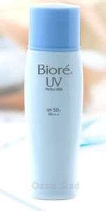 The sunscreen fluid is renewed to feature biore's new smooth water repellent veil that better prevents the skin from feeling sticky when sweating than its previous formula.its lightweight texture applies easily and absorbs quickly, leaving no white residue or stickiness. Biore Uv Perfect Milk Spf50 Pa For Face Body On Popscreen