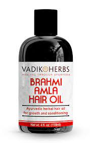 Helps to strengthen the hair; Buy Brahmi Amla Hair Oil 4oz By Vadik Herbs Promotes Excellent Hair Growth And Hair Conditioning All Natural Herbal Solution For Hair Loss Thinning Hair Balding Great As A Beard