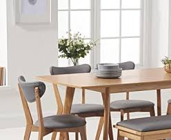 There are many advantages of choosing an oak dining set. Sacha Grey And Oak Extending Dining Table With Sasha Cushion Seat Chairs And Sacha Benches Sacha