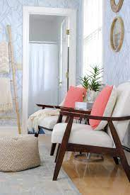 Home is where your bed is! Mid Century Modern Chairs In The Guest Room The Chronicles Of Home Bedroom Seating Area Bedroom Seating Mid Century Modern Seating