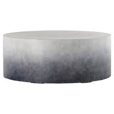 Erin Industrial Loft Solid Round Indigo Ombre Concrete Outdoor Coffee Table Outdoor Coffee Tables Stone Coffee Table Industrial Loft