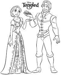 From the hit disney movie tangled, rapunzel flynn rider maximus the horse and pascal the chameleon painting butterflies climbing printable coloring page. Tangled Rapunzel Short Hair And Flynn Coloring Page Rapunzel Coloring Pages Princess Coloring Pages Elsa Coloring Pages