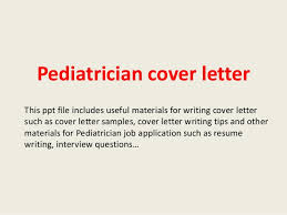 Pediatrician Cover Letter