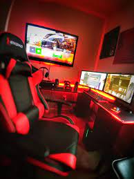 Christmas Station For My 12 Year Old Son Video Game Rooms Video Game Room Design Gaming Room Setup