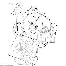 Free Download Happy Birthday Teddy Bear Coloring Pages Coloring Coloringbook Coloringpages Ted Bear Coloring Pages Teddy Bear Coloring Pages Coloring Pages