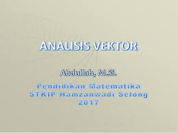 Luas jajar genjang = alas x tinggi = 19 x 13 = 247 cm^2. Pdf Analisis Vektor 2017 Ismi Kiranti Academia Edu