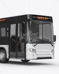 Download Download City Bus Hq Mockup Front 3 4 View Psd Bus Bus City Mockup Free Psd PSD Mockup Templates