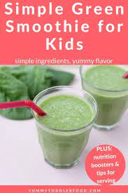 Simple Green Smoothie Recipe For Kids So Good Recipe Easy Green Smoothie Green Smoothie Recipes Smoothies For Kids