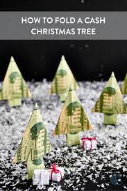 How To Fold A Christmas Money Tree Christmas Money Origami Christmas Tree Christmas Origami