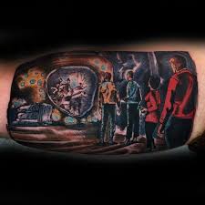 Tattoos are popular among men and accustomed to the society for a long time. 50 Star Trek Tattoo Designs Fur Manner Science Fiction Tinten Ideen
