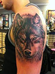 90 Wolf Tattoos Wolf Tattoo Shoulder Tattoo Designs Men Geometric Wolf Tattoo