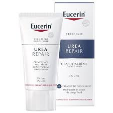 Il va donc falloir utiliser des crèmes et des soins hydratants et relipidant qui vont nourrir la peau en profondeur. Eucerin Urea Repair Creme Visage 5 Uree Peau Seche Tube 50ml