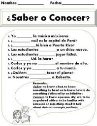 10 Best Saber Vs Conocer Images Spanish Lessons Learning