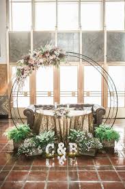 Circular Wedding Arch Re Purposed For Sweetheart Table Photo Kristina Lee Photography Flora Wedding Arch Sweetheart Table Wedding Sweetheart Table Backdrop