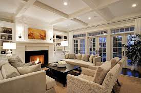French Windows Living Room Traditional Design Living Room Furniture Design Living Room Living Room With Fireplace
