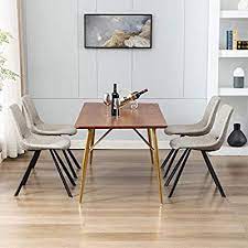 It is a wonderful addition to your dining room, living room, office and more. Buy Leather Upholstered Dining Chairs Pekko Home Modern Mid Century Side Chair With Metal Legs For Kitchen Room Dining Room Living Room Bedroom Chairs Set Of 2 Grey Online In Indonesia B08jlhxgfx