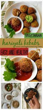 No Fry Veg Hariyali Kebabs Healthier Version Is A Perfect Nutritious Appetizer To Entertain Easy Indian Appetizers Indian Appetizer Recipes Indian Appetizers
