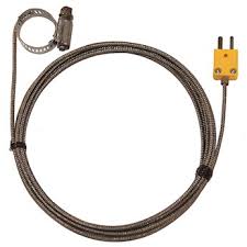 Digi Sense Type K Hose Clamp Probe 0 44 1 00 Od Mini Connector Grounded 10ft Ss Braid Cable