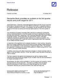 Deutsche bank ag es una de las principales entidades financieras extranjeras de nuestro país. Fillable Online Ir Release 17 Kb Deutsche Bank Fax Email Print Pdffiller