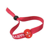 Custom Logo Woven Fabric Cloth 13.56MHz HF RFID NFC Wristband Bracelet for  Festival Events Concert Tickets