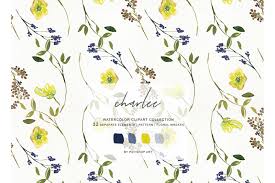 Coral watercolor watercolor design watercolor flowers coral peonies floral bath peony flower bath decor inspirational message. Watercolor Navy White And Yellow Flowers Clipart By Patishop Art Thehungryjpeg Com