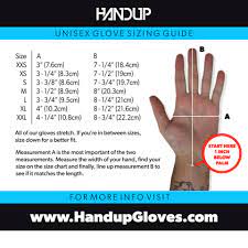 Match your hand gloves size chart. Handup Gloves Sizing Guide