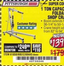 6% coupon applied at checkoutsave 6% with coupon. Harbor Freight Tools Coupon Database Free Coupons 25 Percent Off Coupons Toolbox Coupons 1 Ton Capacity Foldable Shop Crane