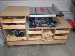 Mobile Table Saw Station Woodworking Projects Woodworking Woodworking Lamp