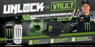 May 09, 2019 · monster energy. Challenge Lincoln In Store Now Monster Energy Unlock The Vault Collect 10 Monster Can Tabs And Receive A Free Monster Cap Facebook