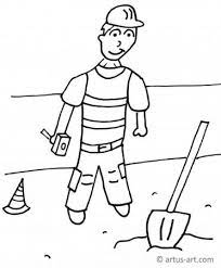 Construction worker coloring page worker with mechanical hammer construction worker in machinery cab coloring page. Construction Worker Coloring Page Printable Coloring Page Artus Art